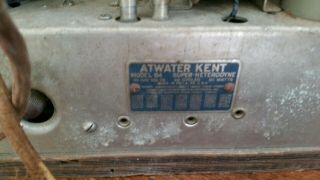 Vinatge Atwater Kent Model 84 Cathedral Radio - Perfect for Restoration 7