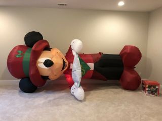 Gemmy Christmas Disney Airblown Inflatable Mickey Mouse Caroler Colossal Blow Up