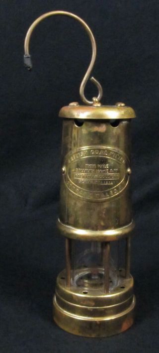 British Coal Mining Co.  Miners Lantern Brass 115721 Aberaman Colliery; Wales Uk