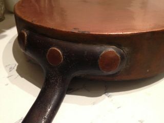 LARGE DUPARQUET Antique Copper Frying Pan Made in York Rare 7