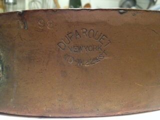 LARGE DUPARQUET Antique Copper Frying Pan Made in York Rare 8