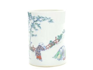 A Chinese Porcelain Brush Pot 4