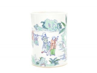 A Chinese Porcelain Brush Pot 5