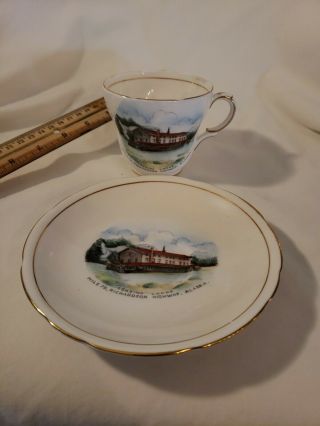 Gladstone Bone China Tea Cup Saucer Rare Tonsina Lodge Alaska 1950 