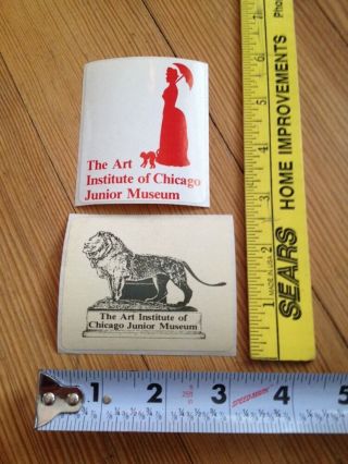 The Art Institute Of Chicago Junior Museum 2 - Stickers/decals Vintage