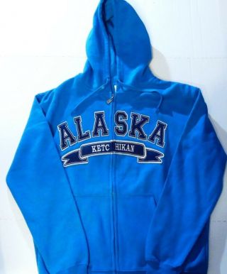 Embroidered Ketchikan Alaska Hoodie Size Medium
