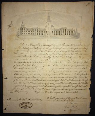 1868 Colonial Spain Antilles BELGIAN SETTLER in CUBA Big Archive 8 Documents 4