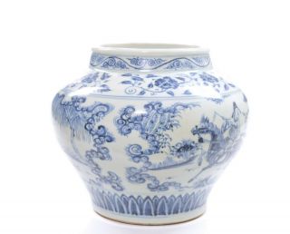 A Fine Chinese Blue and White Porcelain Jar 6