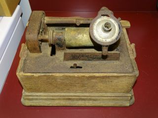 Edison Standard Model E Cylinder Phonograph,  N Reproducer,  Rusty