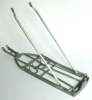 Vtg SCHWINN APPROVED Bicycle Rear Rack Luggage Carrier w/ Spring Trap MADE JAPAN 4