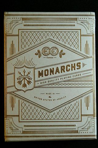 Monarchs Playing Cards By Theory 11 White/gold V1