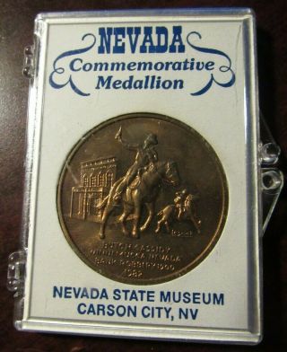 Vintage Butch Cassidy Winnemucca Bank Robbery Carson City Medal Token Nv Nevadda
