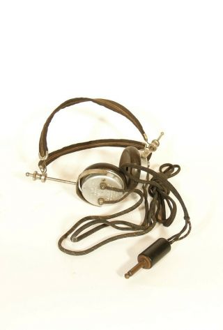1921 RCA Westinghouse RA Radio Tuner & DA Detector Amp w/ Tipped Tubes & Headset 12