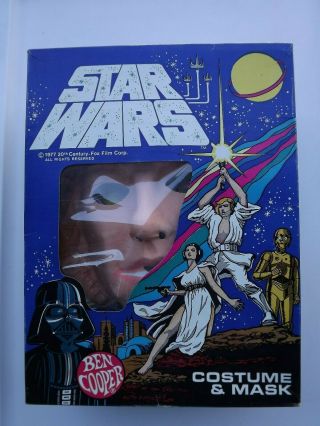 1977 Vintage Ben Cooper Luke Skywalker Costume & Mask Iob Large 12 - 14