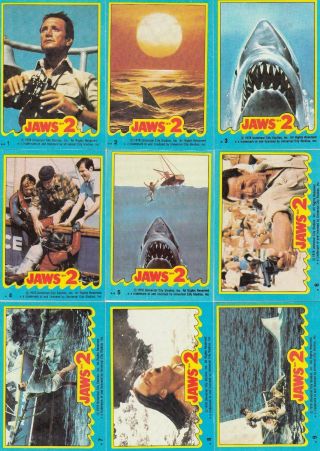 Jaws Ii (2) The Movie - Complete Trading Card Set (59,  11) - 1978 Topps - Nm
