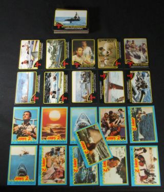 Jaws II (2) The Movie - Complete Trading Card Set (59,  11) - 1978 Topps - NM 2