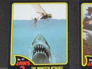 Jaws II (2) The Movie - Complete Trading Card Set (59,  11) - 1978 Topps - NM 4