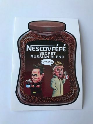 Nescovfefe Wacky Packages 2017 Garbage Pail Kids Trumpocracy 31 Trump Putin