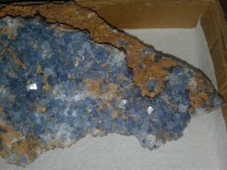 large specimen of blue fluorite,  Royal Flush mine,  Bingham,  Mexico P99 2