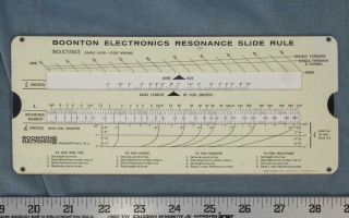 Vintage Boonton Electronics Resonance Slide Rule Calculator Dq