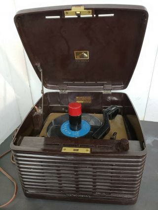 Rca Victor Bakelite Phonograph Record Player Model 45 - Ey - 3