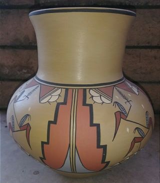 Pojoaque Pueblo Pottery Large Polychrome Vace By Joe And Thelma Talachy 10