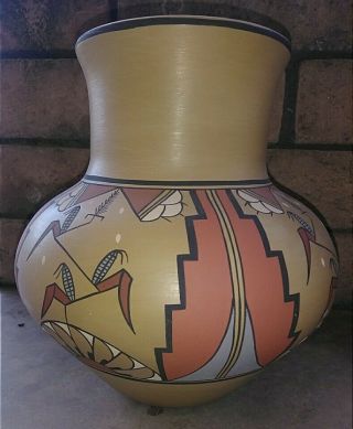 Pojoaque Pueblo Pottery Large Polychrome Vace By Joe And Thelma Talachy 3