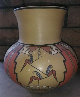 Pojoaque Pueblo Pottery Large Polychrome Vace By Joe And Thelma Talachy 4