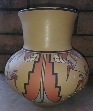 Pojoaque Pueblo Pottery Large Polychrome Vace By Joe And Thelma Talachy 6