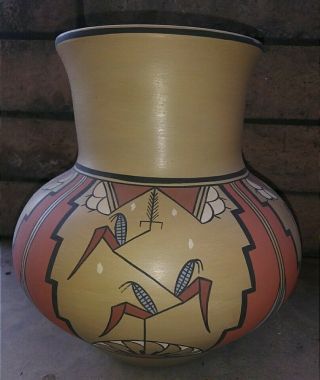 Pojoaque Pueblo Pottery Large Polychrome Vace By Joe And Thelma Talachy 7