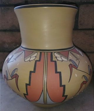 Pojoaque Pueblo Pottery Large Polychrome Vace By Joe And Thelma Talachy 9