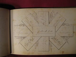 Antique Autograph Album 1848 Tottenville Staten Island,  Camden NY,  Fair Haven Ct 6