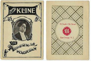 Harry Kline - Throw Out Card - The Modern Magician - East Orange Nj - Sam Logo - V.  Fine - Pp