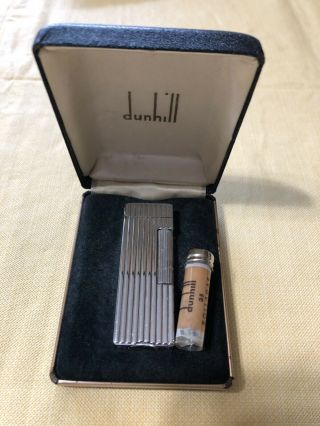 Vintage Dunhill Rollalite Silver Tone Lighter Pat.  2102.  108