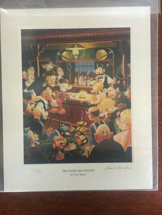 Carl Barks Signed Lithograph Print - The Goose Egg Nugget