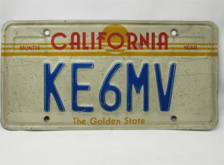 Vtg California Sunset License Plate Ham Radio Personalized