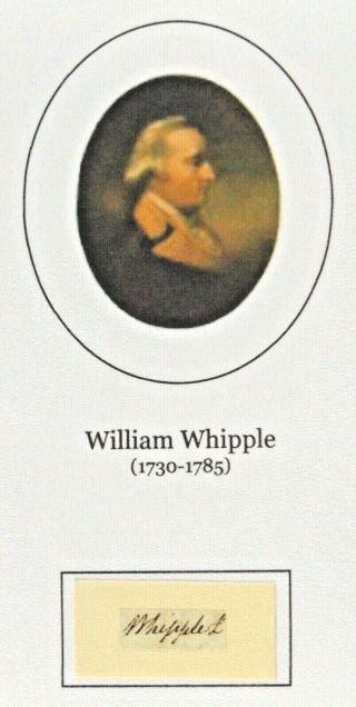 William Whipple - Signer Of The Declaration Of Independence From Hampshire  