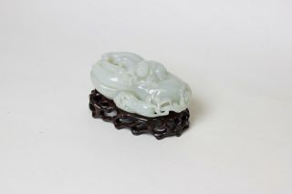 Chinese Carved White Jade Buddha 