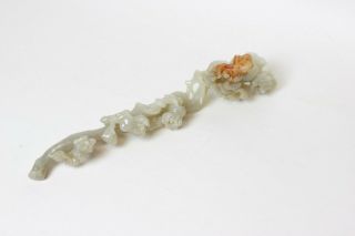 Chinese fantastic carved jade sculptural scepter of Buddah ' s hand,  China 2