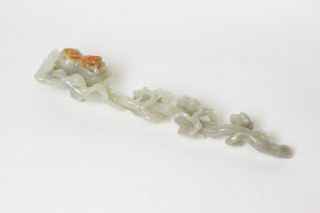 Chinese fantastic carved jade sculptural scepter of Buddah ' s hand,  China 5