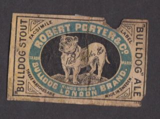 Ae Old Matchbox Label Sweden Vvvv9 Robert Porter Bulldog