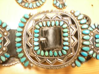 Very Early Victor Moses Begay Turquoise Concho Belt Old Pawn Silver Navajo 4