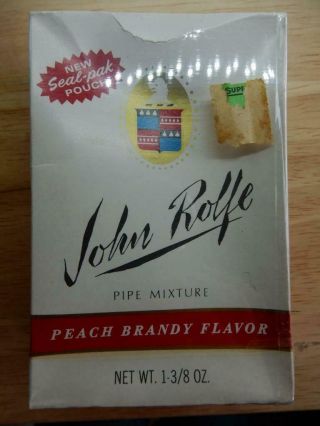 Vintage,  John Rolfe,  Seal - Pak Pouch Pipe Mixture,  Peach Brandy Flavor Aa39