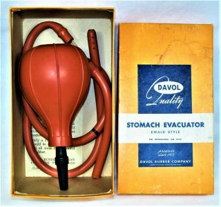Vintage Davol Stomach Evacuator Stomach Tube Ewald Style - Medical Collectible