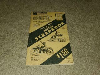 1944 Clymers Motor Scrapbook Motorcycles Cars Scooters 1st Edition