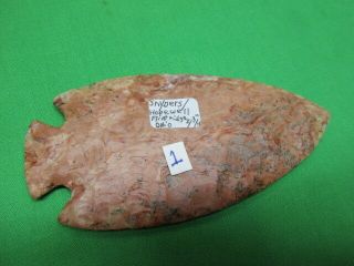 Authentic Native American Hopewell Snyder Arrowhead Ohio 4 3/4 "