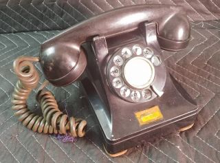 Vintage 1937 - 41 Western Electric 302 Rotary Dial Telephone (metal) F1 Handset