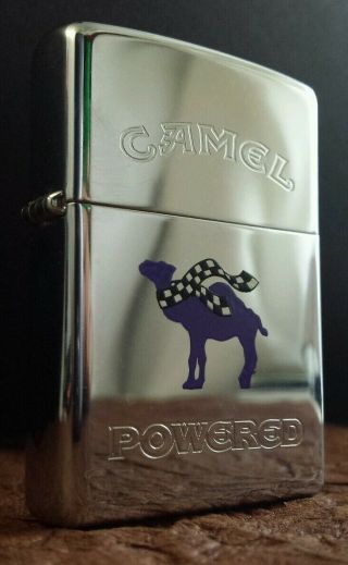 Camel Powered Zippo Lighter Vintage Tobacco Racing