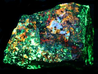 Fibrous Wollastonite,  Margarosanite Fluorescent Minerals,  Franklin,  Nj