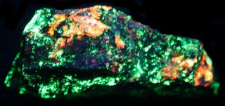 Fibrous wollastonite,  margarosanite fluorescent minerals,  Franklin,  NJ 7